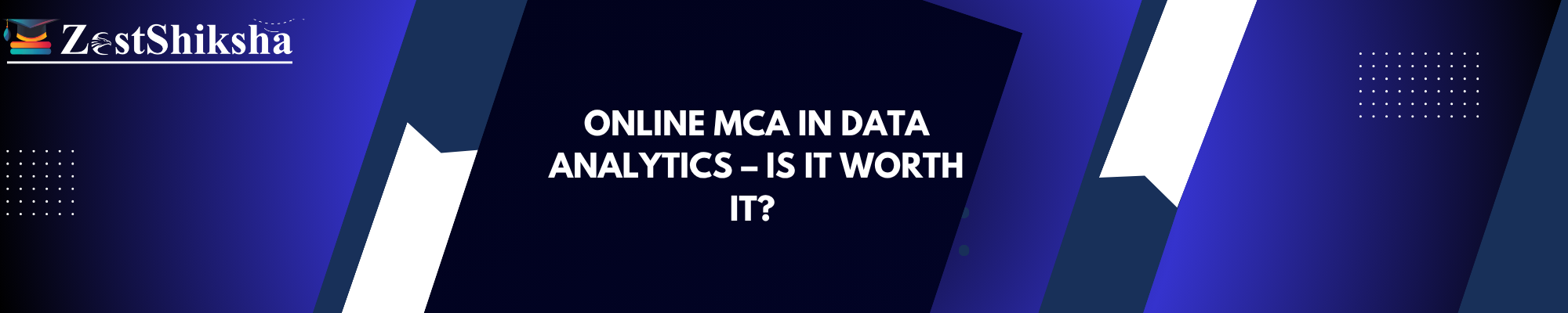 A young woman sitting with a laptop, surrounded by digital analytics icons like charts and data symbols. Bold headline reads 