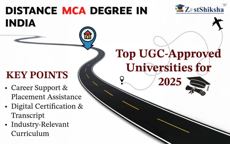 Student attending an online MCA class in India, using a laptop with digital learning tools, representing Distance MCA education approved by UGC