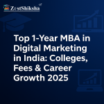 Top 1-Year MBA in Digital Marketing in India: Colleges, Fees & Career Growth 2025 20 Featured image for blog titled "Top 1-Year MBA in Digital Marketing in India: Colleges, Fees & Career Growth 2025" with educational icons on a dark blue gradient background.